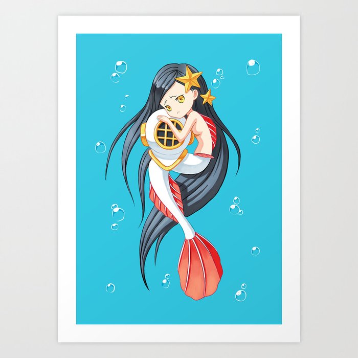 Mermaid Art Print by Freeminds | Society6