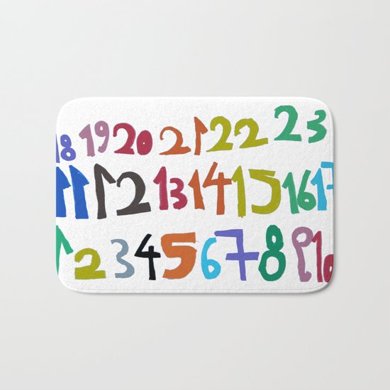 NUMBERS Bath Mat