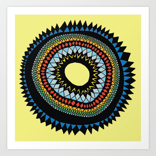 Patterned Sun II Art Print