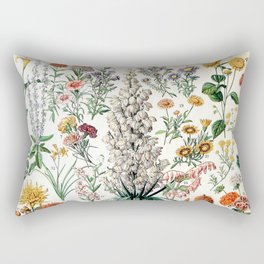 Adolphe Millot - Fleurs B - French vintage poster Rectangular Pillow