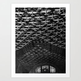 Model Airplanes On The Ceiling At Union Station - Chicago Illinois 1943 Art Print