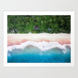Aerial Tropical Beach Art Print