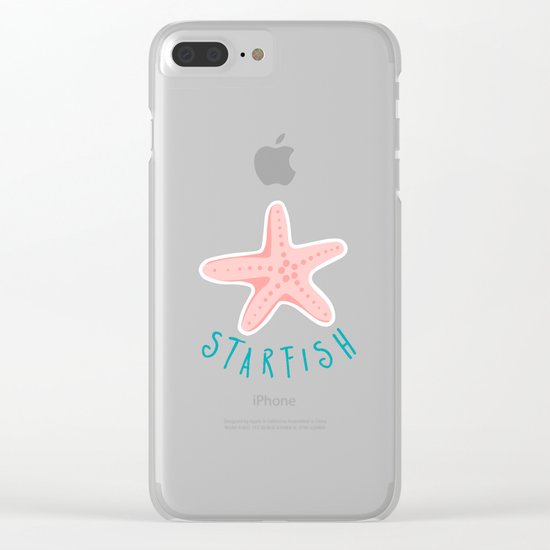 Starfish_Pattern Clear iPhone Case