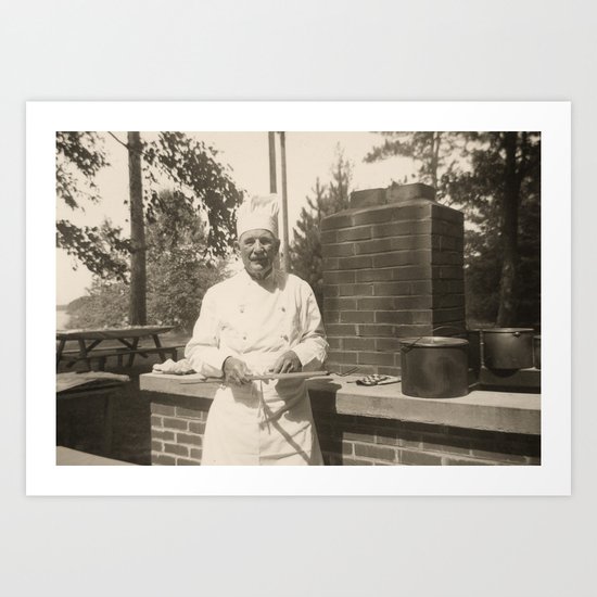 The Chef - A Vintage Portrait Art Print