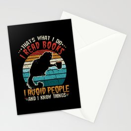 Read Books Avoid People Book Reading Bookworm Stationery Card