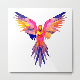 Vector Parrot Metal Print