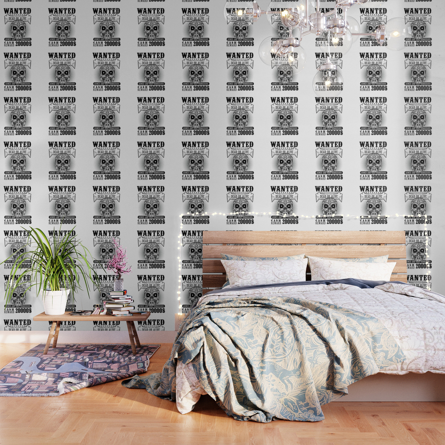 WANTED DEAD OR ALIVE Wallpaper by FreshMerchDesigns | Society6