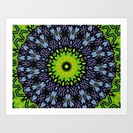 Green Eye Mandala Art Print