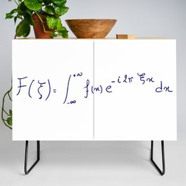 Fourier transform equation handwritten Credenza