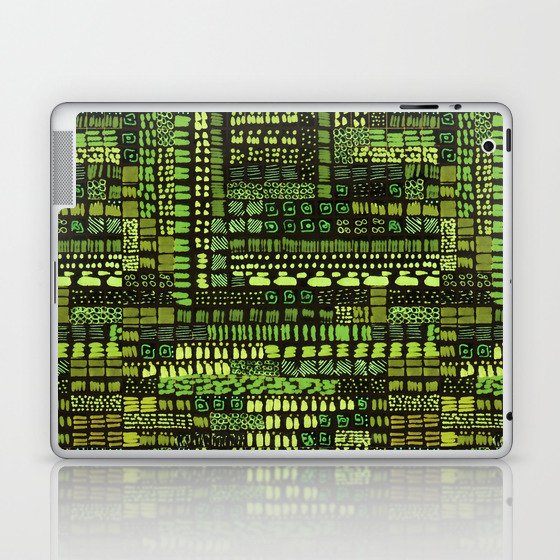 olive green ink marks hand-drawn collection Laptop & iPad Skin