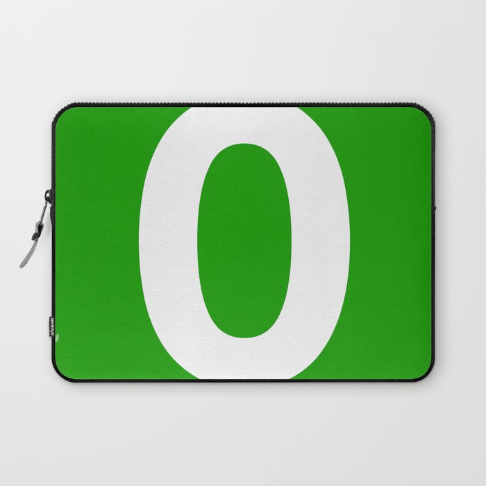Number 0 (White & Green) Laptop Sleeve