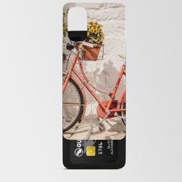 Red bicycle blooming sunflowers on Italian Streets | Travel Fine Art Photography Android Card Case
