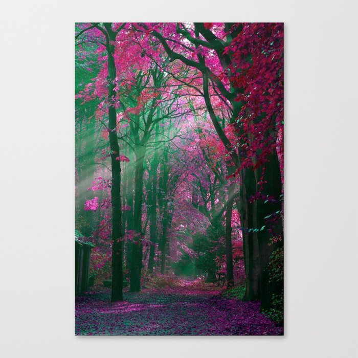 pink forest Canvas Print