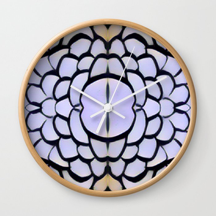 Lavander Purple Floral Bloom  Wall Clock