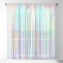 Iridescent Paint Sheer Curtain