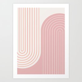 Two Tone Line Curvature XIX Art Print