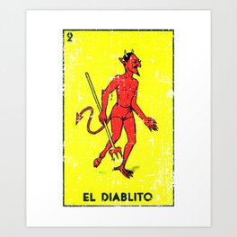 El Diablito Mexican Loteria Card Art Print