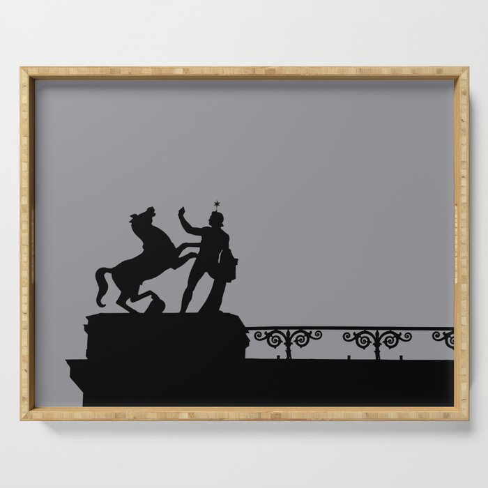 Silhouettes of the Altes Museum, Berlin | Simple Travel Photography Serving Tray