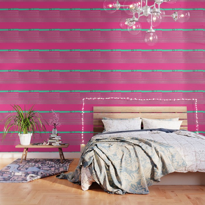 Belted: Pink + Silver II Wallpaper