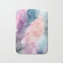 Dark and Pastel Ethereal- Original Fluid Art Painting Bath Mat