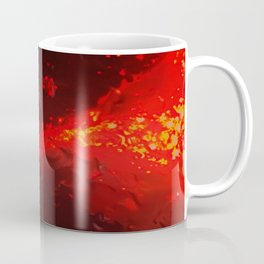 Abstract Red Rain Coffee Mug
