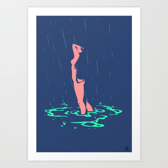 Midnight Swim #3 Art Print