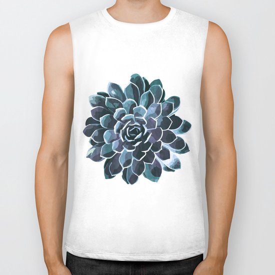 Succulent Echeveria I Biker Tank