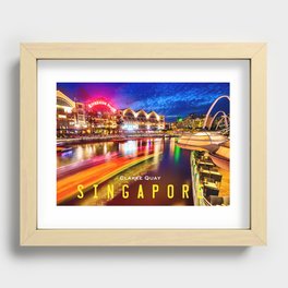Singapore, Clarke Quay Recessed Framed Print