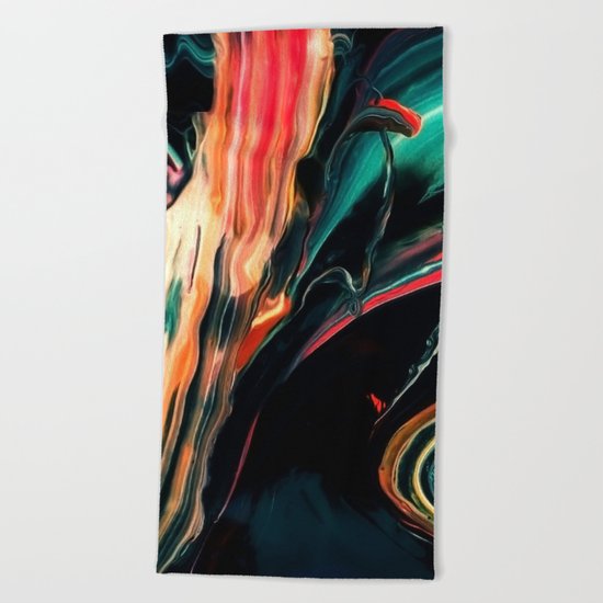 ABSTRACT COLORFUL PAINTING II-A Beach Towel