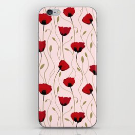 Red Poppy Garden iPhone Skin