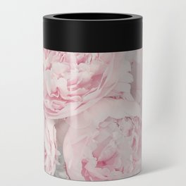Spring Peace - Pastel Pink and Gray Peony Flower Photo Can Cooler