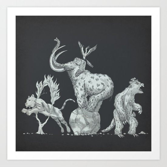 Prehistoric Circus Art Print