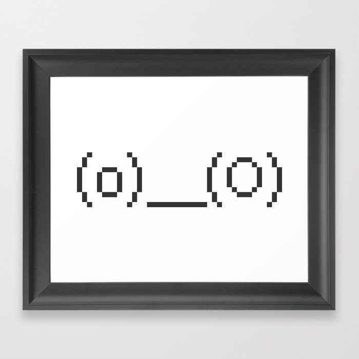 Ascii Art Faces - Frog Face Framed Art Print By Bones And Balloons |  Society6