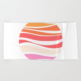 Deep Sea - Warm Abstract Minimalistic Art Design Pattern Beach Towel