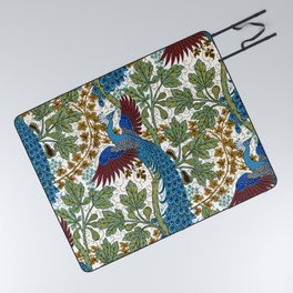 Fig and Peacock by Walter Crane Picnic Blanket