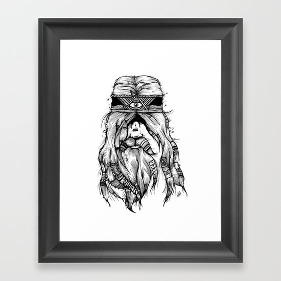 Feel, Peace, Love & Power Framed Art Print