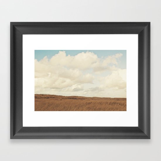 Clouds over the Field Framed Art Print