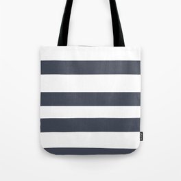 Dark Blue and White Line - Stripe Pattern Pairs DE 2022 Trending Color Parisian Night DEA184 Tote Bag