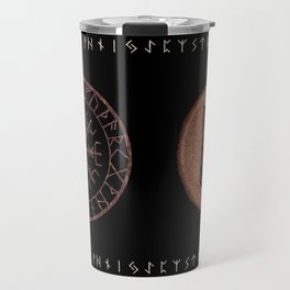 Mannaz - Wooden Celtic Rune of self, individuals, universe, family, loved ones, friends, devoted Travel Mug