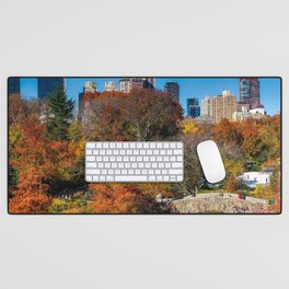 USA Photography - Central Park In The Fall Desk Mat