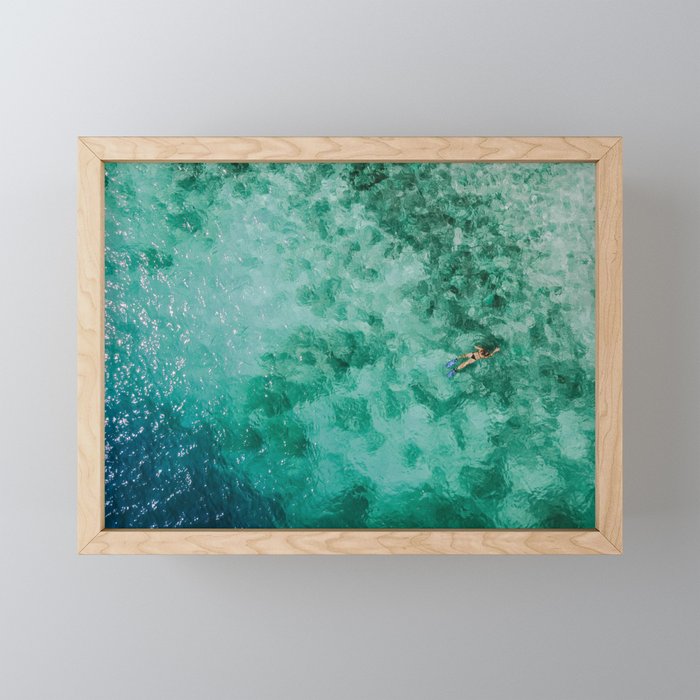 Tropical Swimmer Framed Mini Art Print