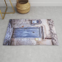 Old Blue Italian Door Rug