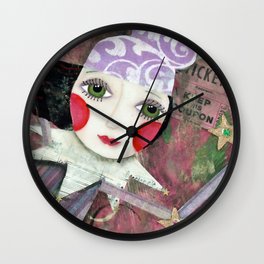 Celebration - Circus Clown, Party Wall Clock | Partytime, Partydecor, Positivevibe, Travelingcircus, Gypsy, Circus, Theater, Ink, Acrylic, Painting 