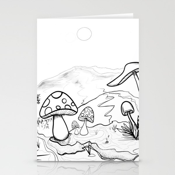 Mushroom World Stationery Cards