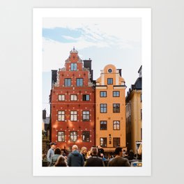 Stockholm city art print - travel photography colorful Scandinavia Art Print