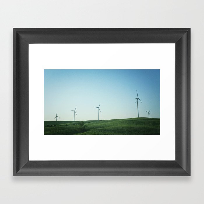 Kansas Windmills Framed Art Print