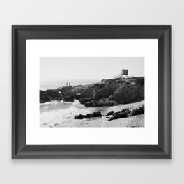 Leo Carrillo State Beach | Malibu California | Black and White Photography | Malibu Photography Framed Art Print