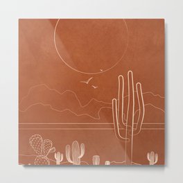 Sun over the Desert 1 Metal Print
