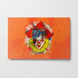 clown hide in flower Metal Print | Popart, Villains, Halloween, Digital, Forher, Foraman, Halloweennight, Forhim, Killerclown, Scary 