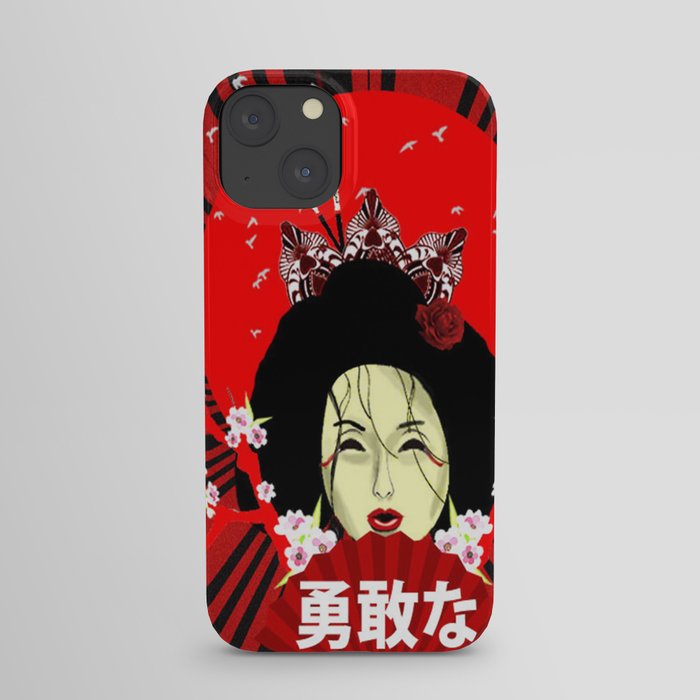 brave japanese geisha iPhone Case